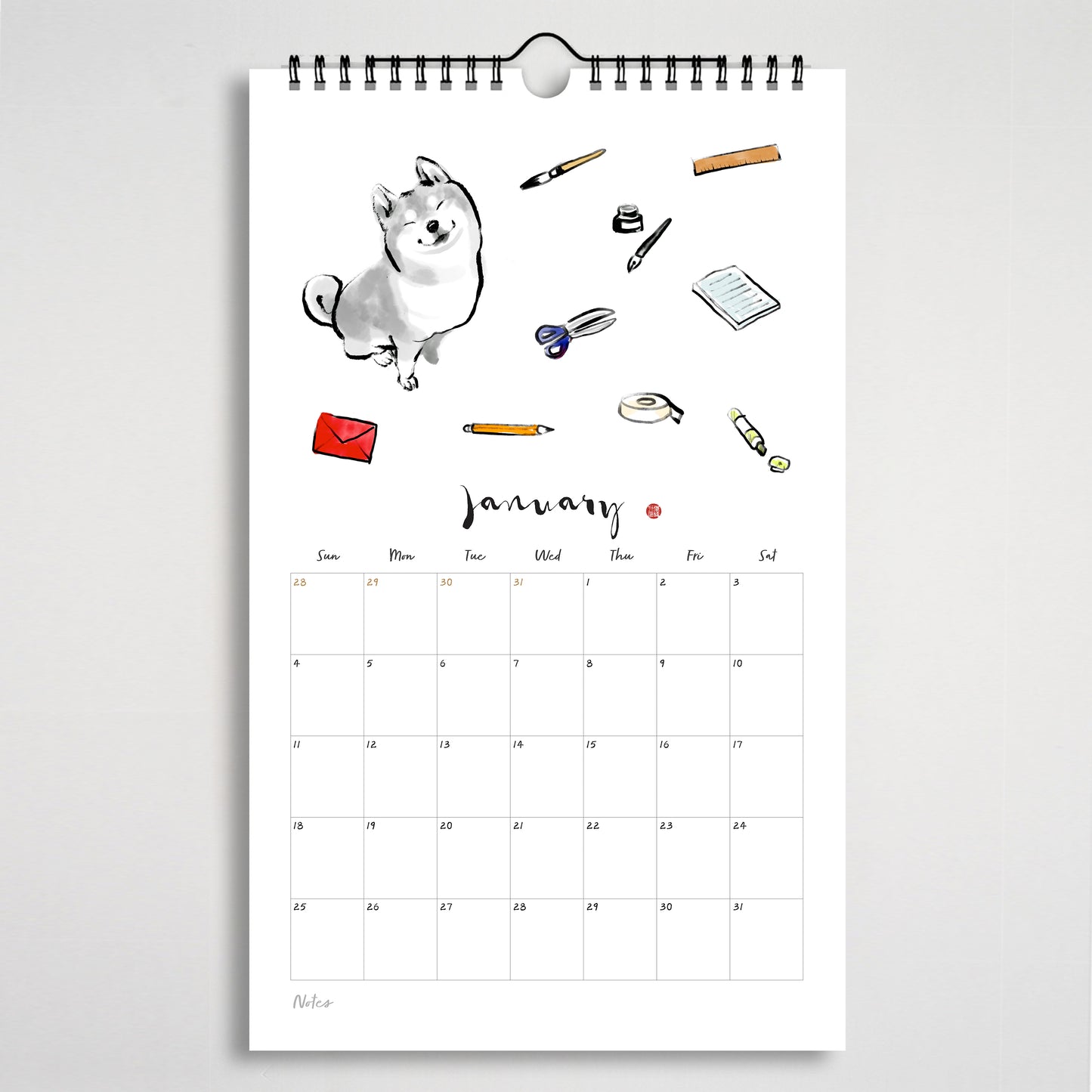 2026 Shiba Inu Appointment Wall Calendar – Hand-Illustrated Ink Art with 12 Favorite Things2026 Shiba Inu Appointment Wall Calendar – Hand-Illustrated Ink Art with 12 Favorite Things