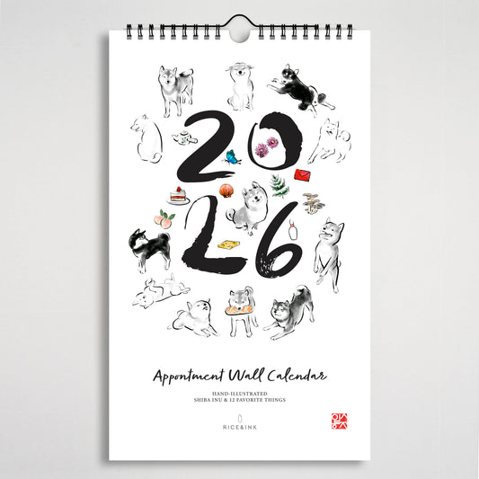 2026 Shiba Inu Appointment Wall Calendar – Hand-Illustrated Ink Art with 12 Favorite Things2026 Shiba Inu Appointment Wall Calendar – Hand-Illustrated Ink Art with 12 Favorite Things