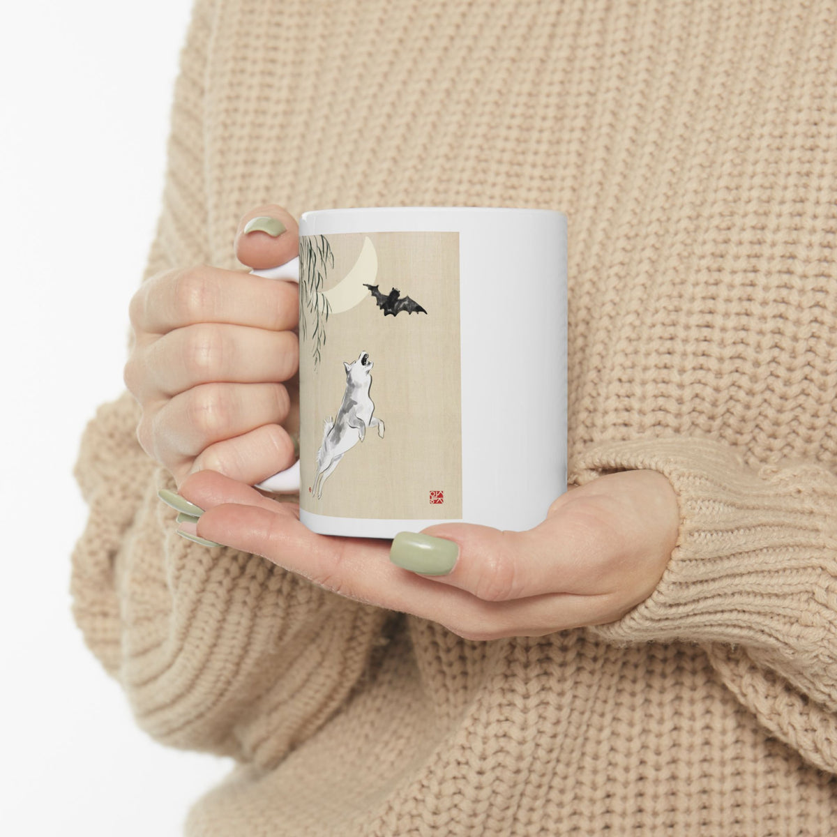 Japanese Minimalist Art Mug – Traditional Ink Landscape Ceramic Coffee Cup (11oz, 15oz)