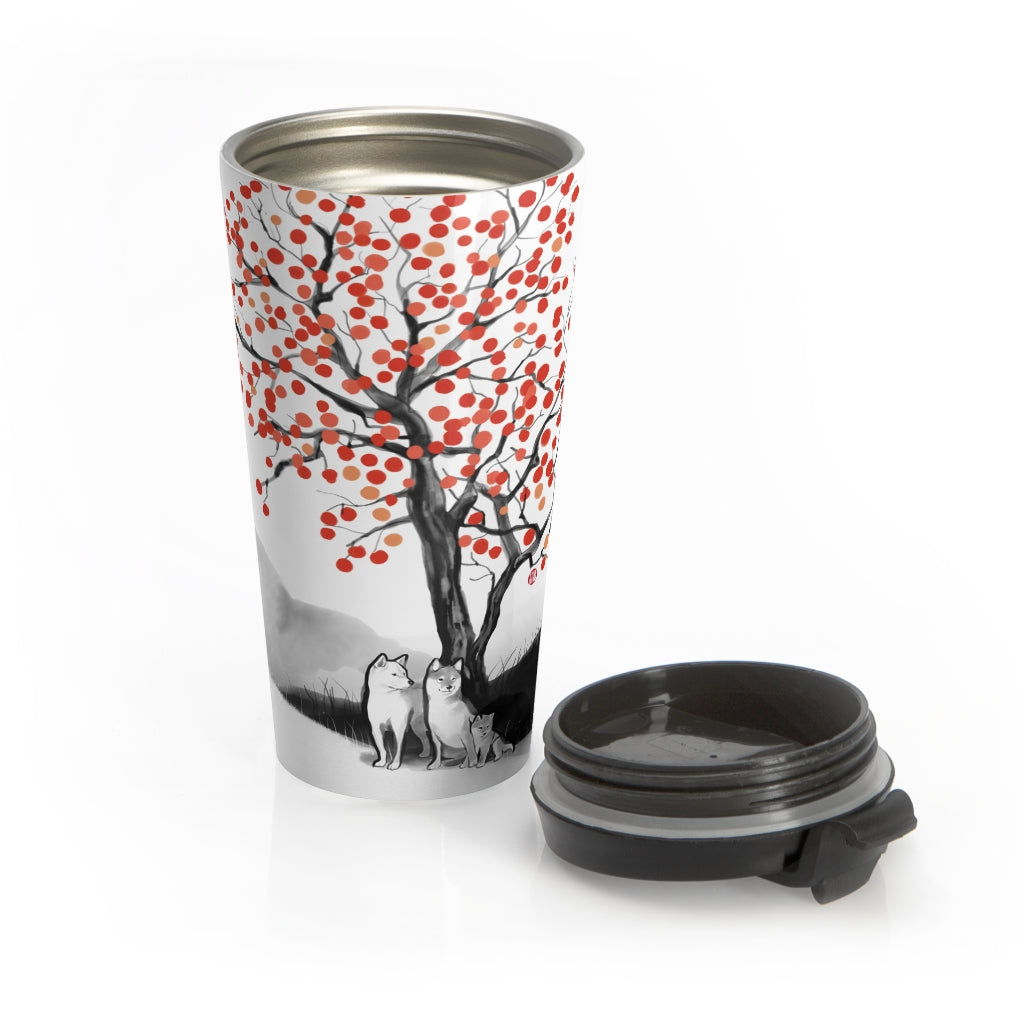 Persimmon Tree Stainless Steel Travel Mug