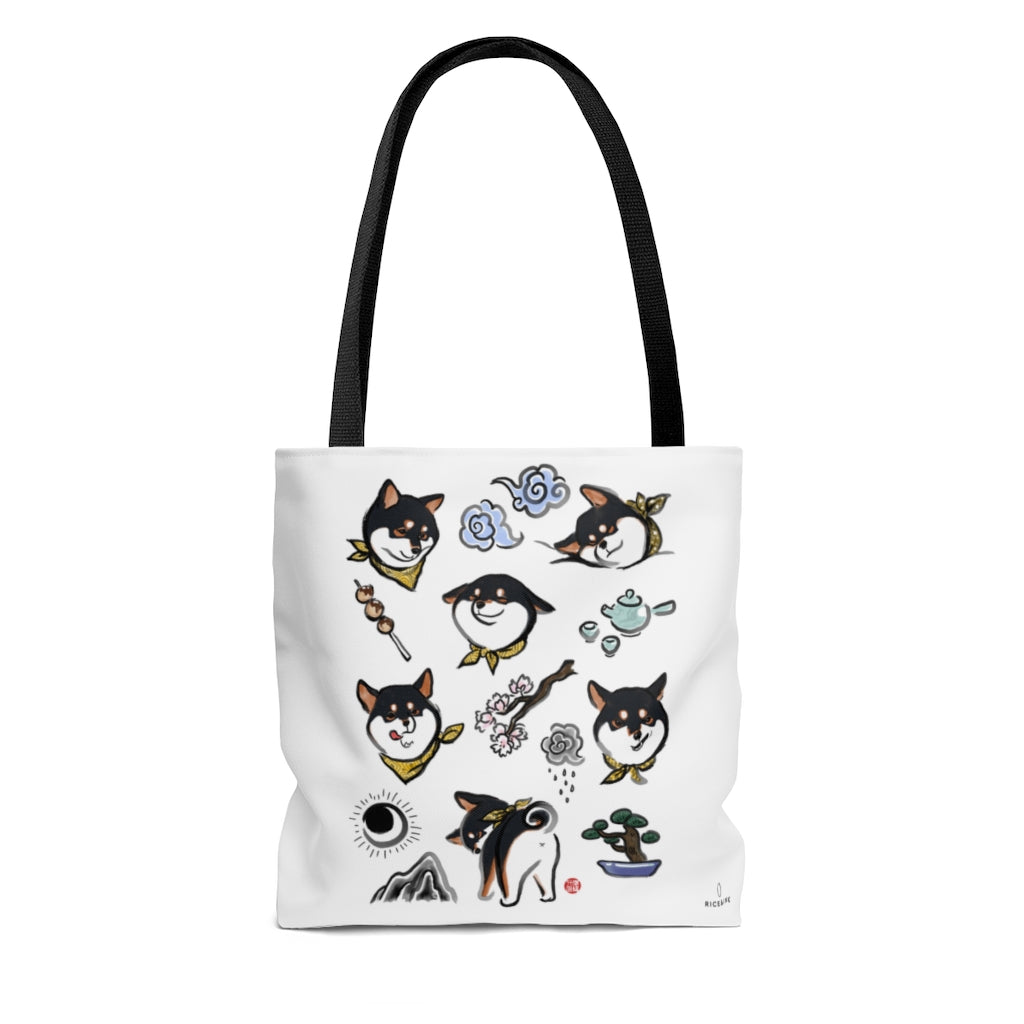 Black and Tan Shiba Chronicle Tote Bag | Japanese Dog Eco