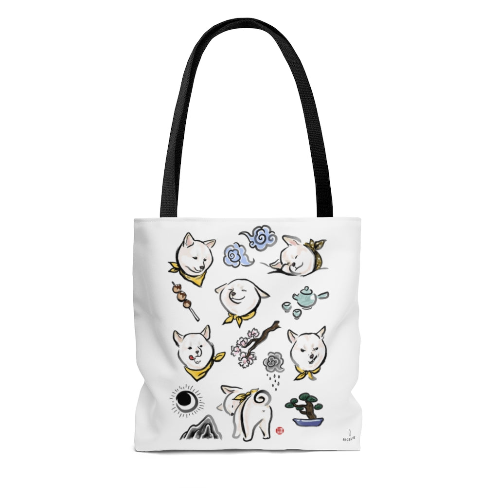 Cream Shiba Chronicle Tote Bag | Asian Zen Cute Japanese Dog