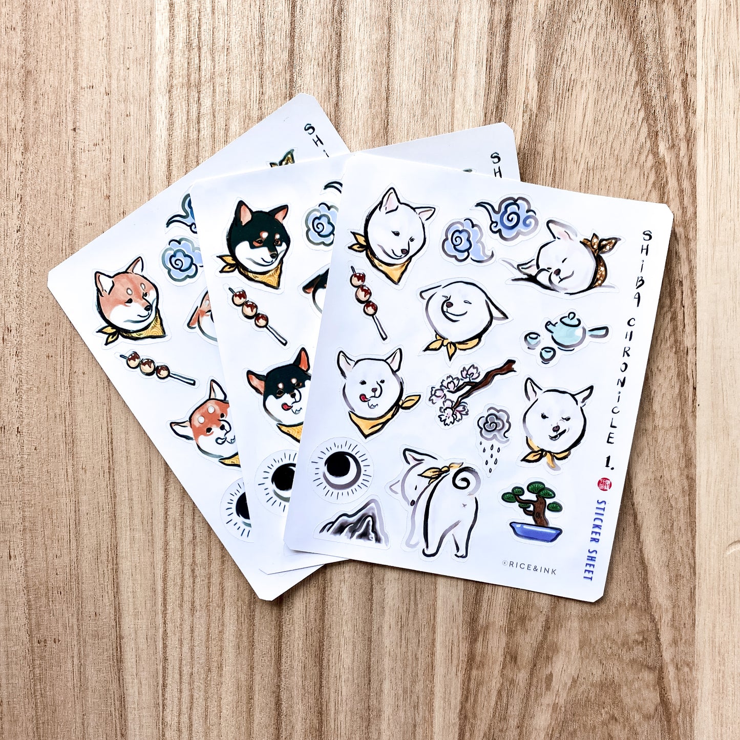 Shiba Inu Chronicle Sticker Sheet | Black and Tan