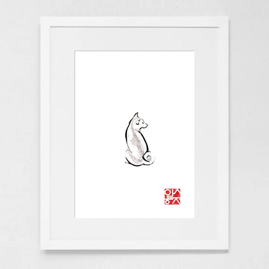 Cream Shiba Inu Art Print