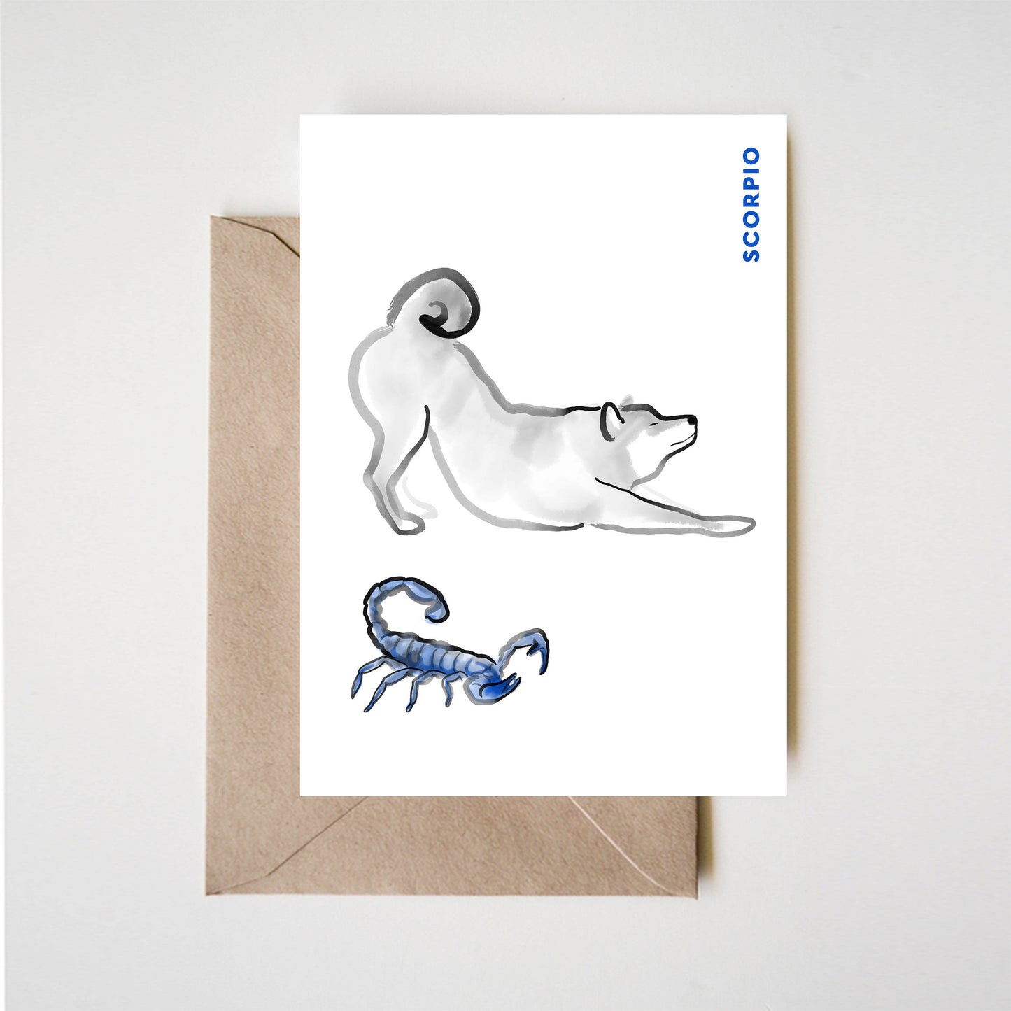 Scorpio Shiba Horoscope Card