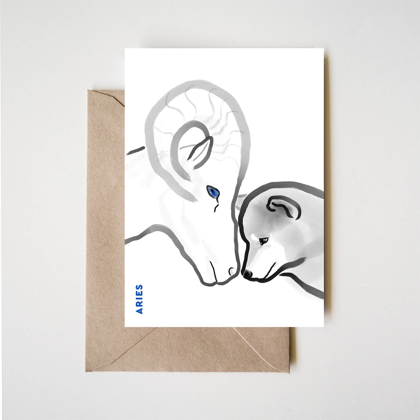 Aries Shiba Inu Horoscope Birthday Greeting Card