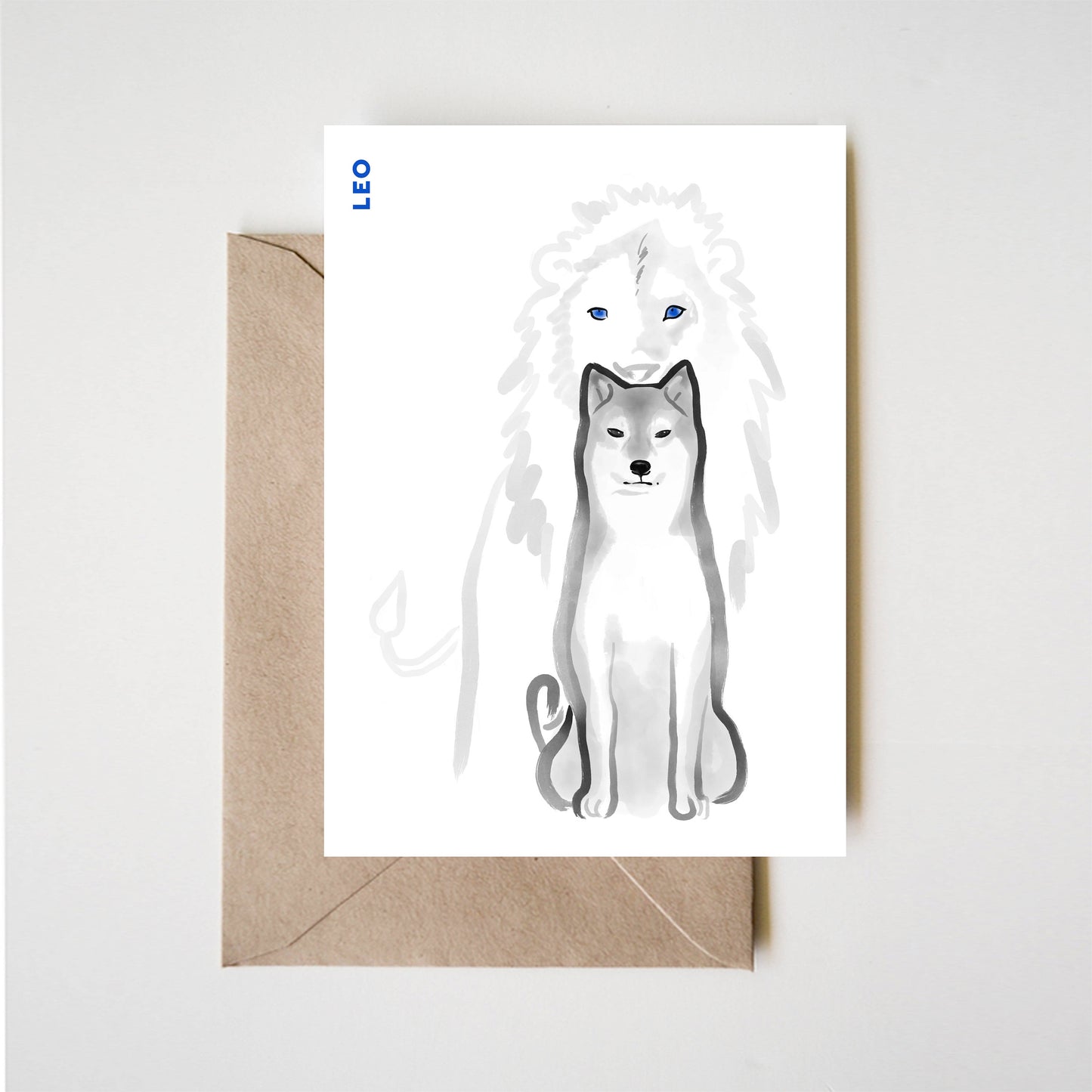 Leo Shiba Greeting Card