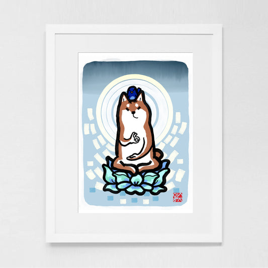 Buddha Shiba Inu Art Print