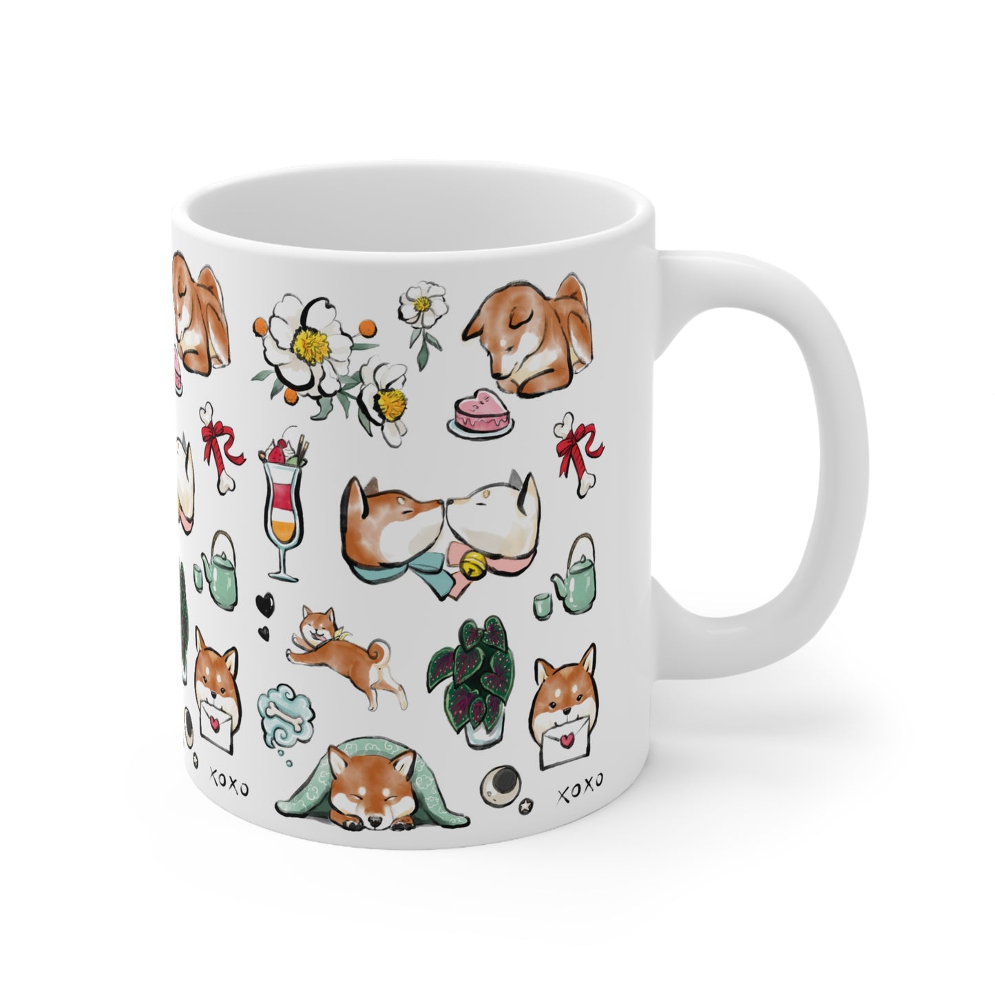 Be My Valentine Red Shiba Inu Mug