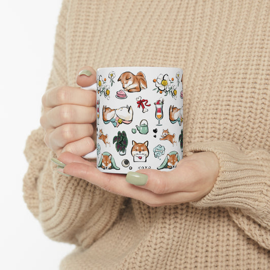 Be My Valentine Red Shiba Inu Mug