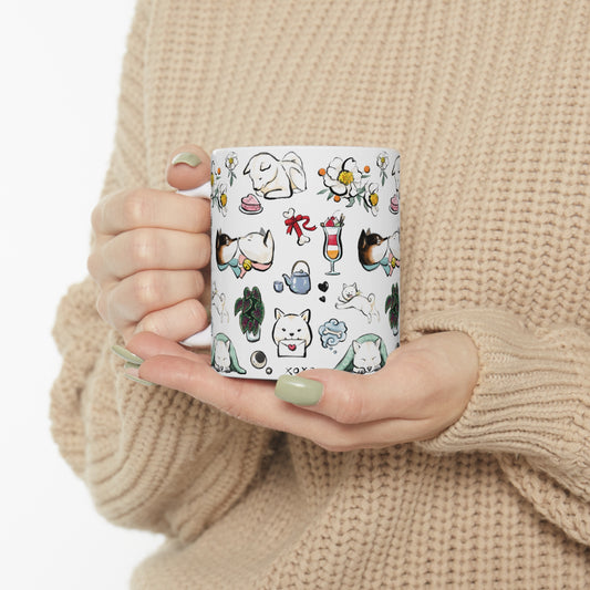 Be My Valentine Cream Shiba Inu Mug