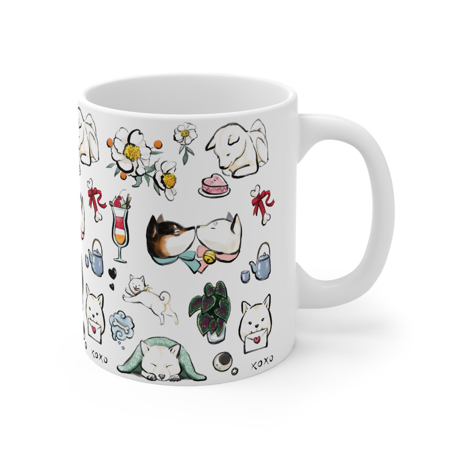 Be My Valentine Cream Shiba Inu Mug