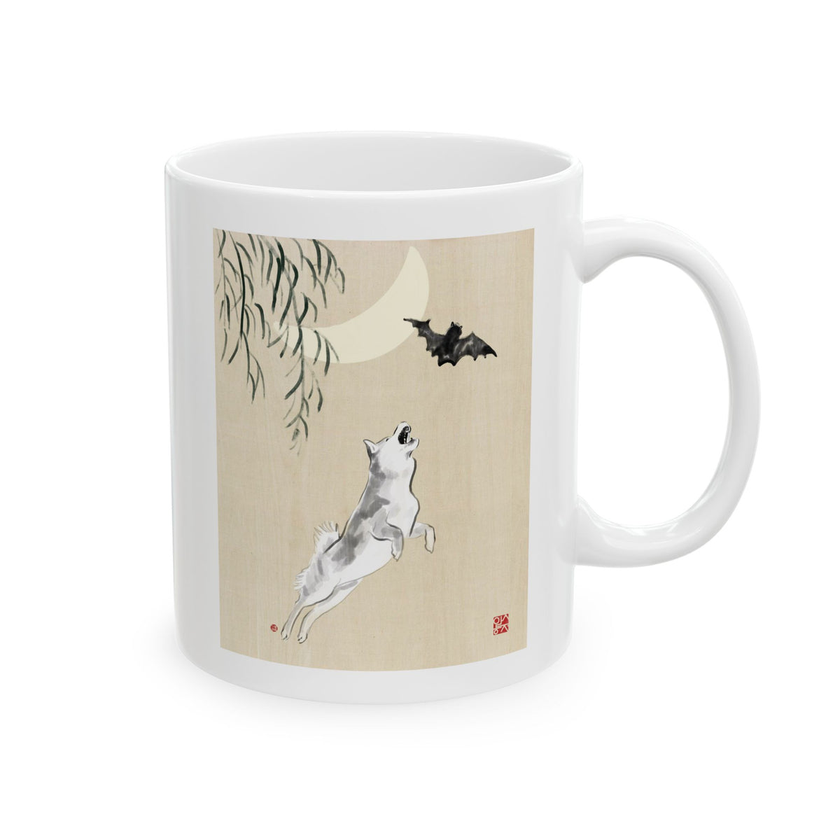 Japanese Minimalist Art Mug – Traditional Ink Landscape Ceramic Coffee Cup (11oz, 15oz)
