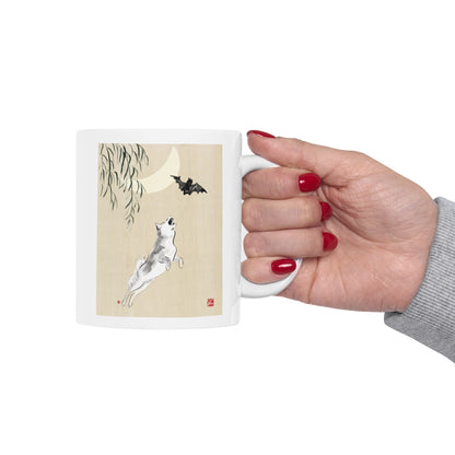 Japanese Minimalist Art Mug – Traditional Ink Landscape Ceramic Coffee Cup (11oz, 15oz)