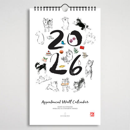2026 Shiba Inu Appointment Wall Calendar – Hand-Illustrated Ink Art with 12 Favorite Things2026 Shiba Inu Appointment Wall Calendar – Hand-Illustrated Ink Art with 12 Favorite Things