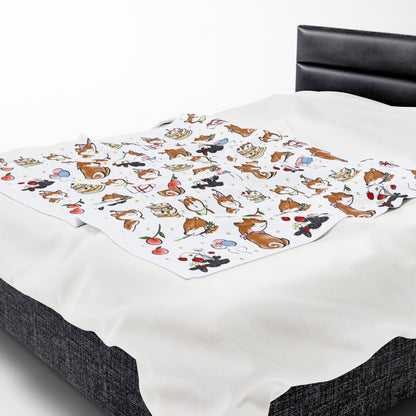 Shiba Inu Plush Blanket — Cute Birthday & Celebration Dog Throw