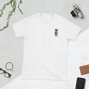 EMBROIDERED Shiba Inu Short-Sleeve Unisex T-Shirt | Black & Tan Minimal Fashion Dog Mom Pet  Custom