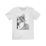 Smiling Shiba Inu Unisex Jersey Short Sleeve Tee | Sumi Ink Painting Dog Pet Lovers Gift Zen