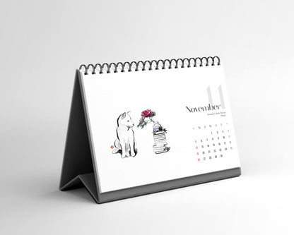 2023 Shiba Calendar & Birth Month Flowers Ikebana Desk Calendar