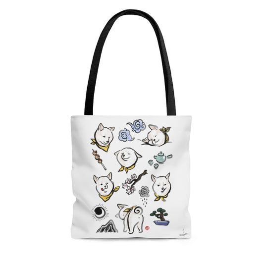 Cream Shiba Chronicle Tote Bag | Asian Zen Cute Japanese Dog