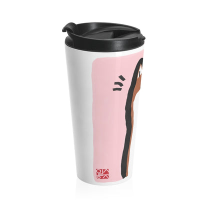 Shiba Inu Pink Stainless Steel Travel Mug
