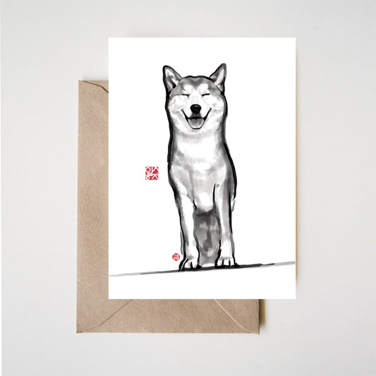 Happy Shiba Inu Greeting Card