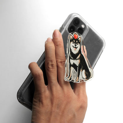 Shiba Inu & Apple Phone Grip | Griptok Phone socket accessories holder stand cute dog