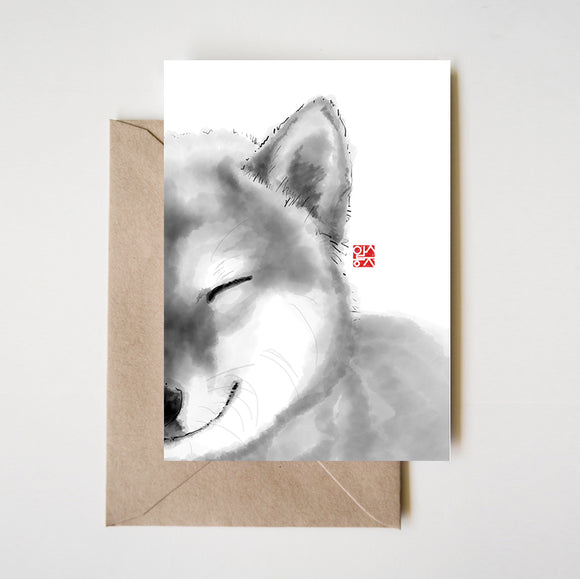 Smiling Shiba Inu Greeting Card