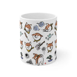 Shiba Inu Chronicle Mug | Sumi-e Ink Gift Painting Japanese Cute Dog Animal Illustration Tea Coffee Birthday