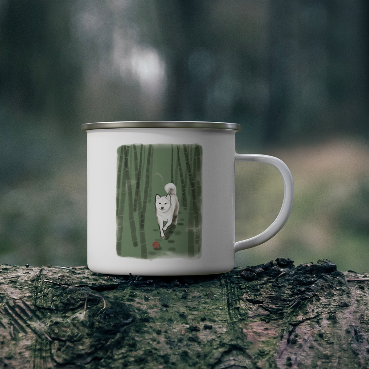 Shiba In Bamboo Forest Camping Mug