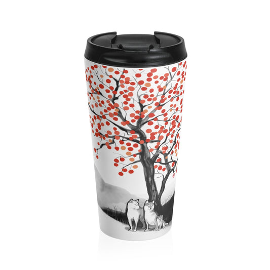 Persimmon Tree Stainless Steel Travel Mug