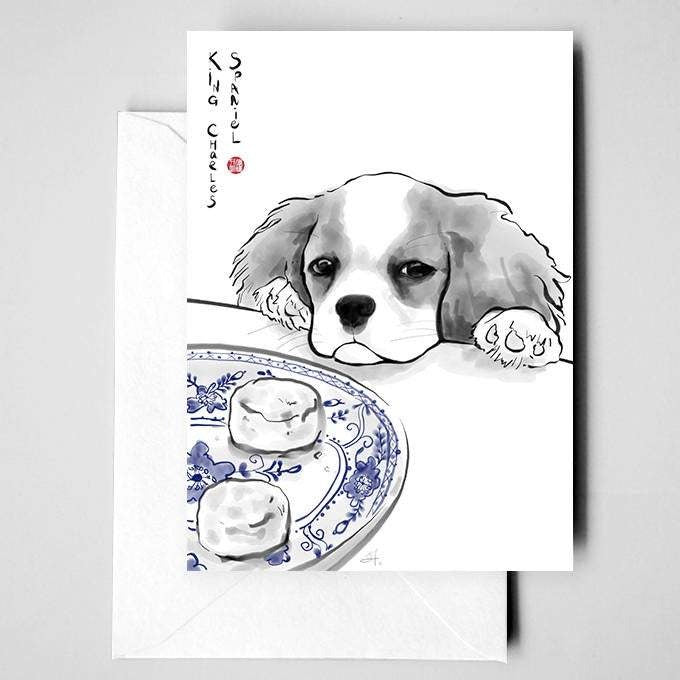 King Charles Spaniel Greeting Card