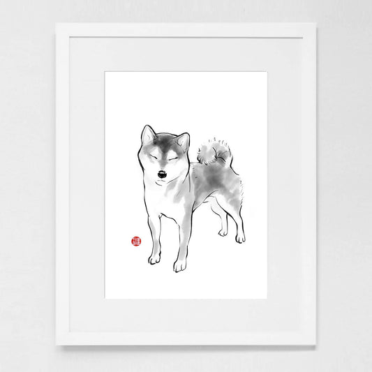 Shiba on a Sunny Day Art Print Poster