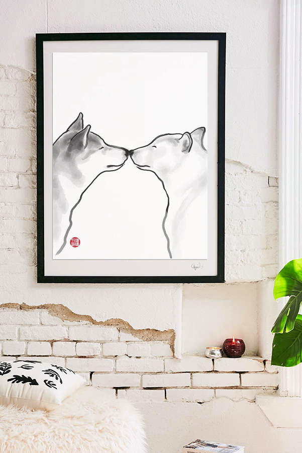 Shiba Love Couple Print Poster