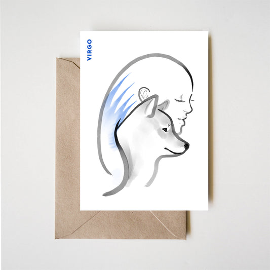 Virgo Shiba Horoscope Card