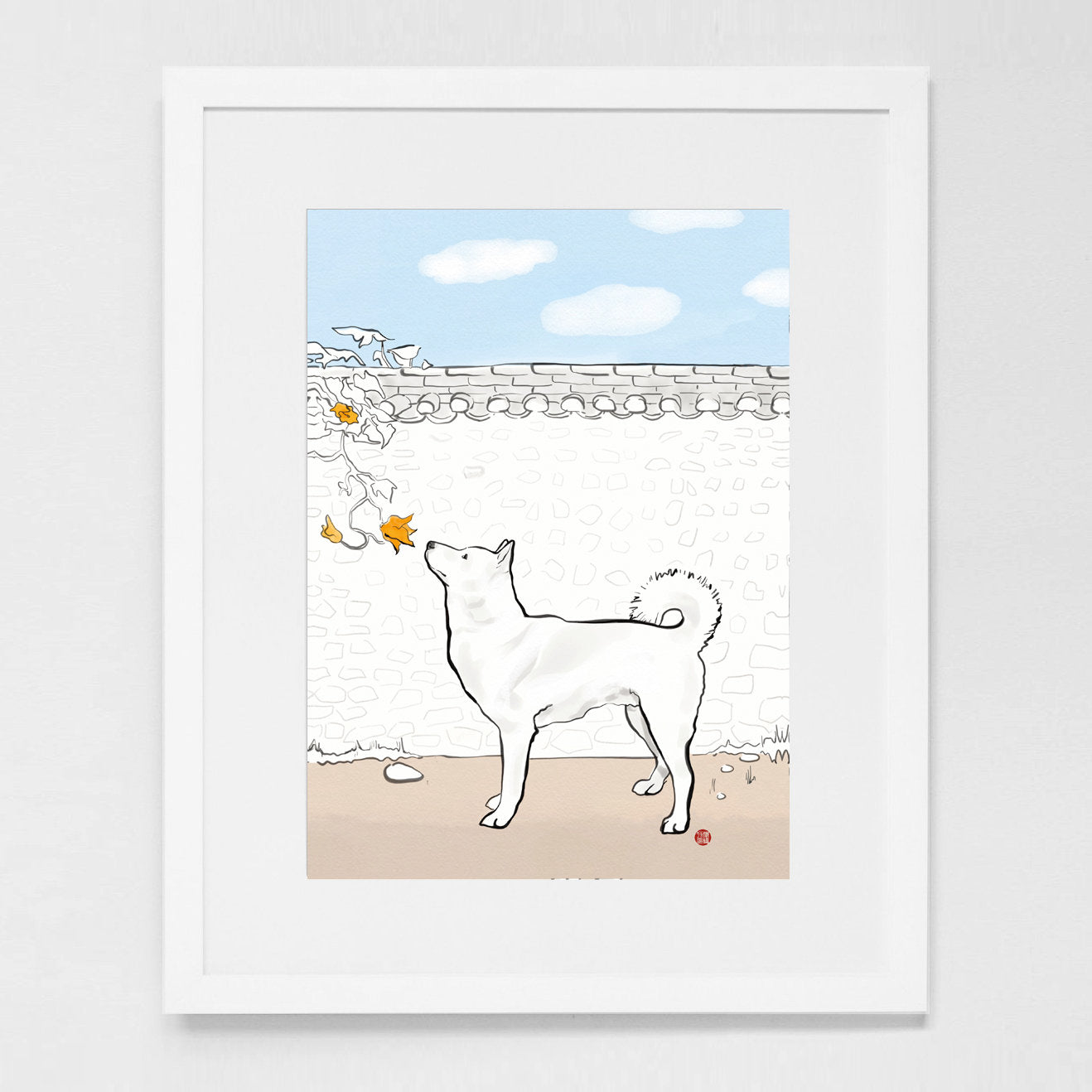 Jindo Gae Korea Art Print