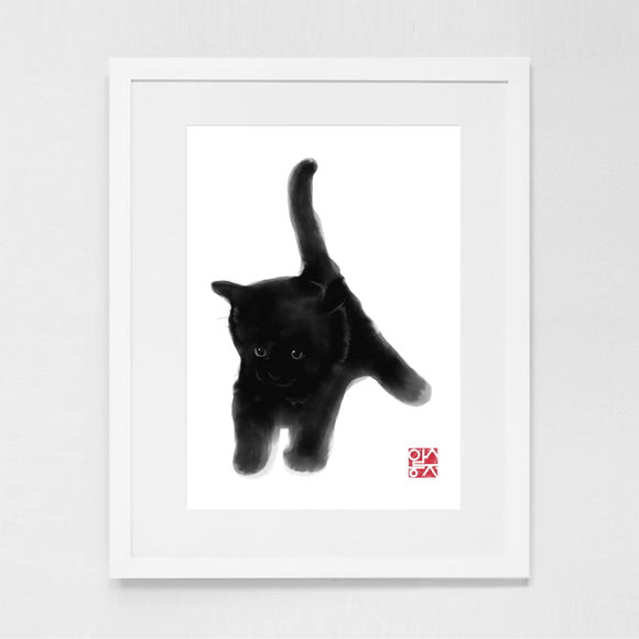 Black Kitty Art Print