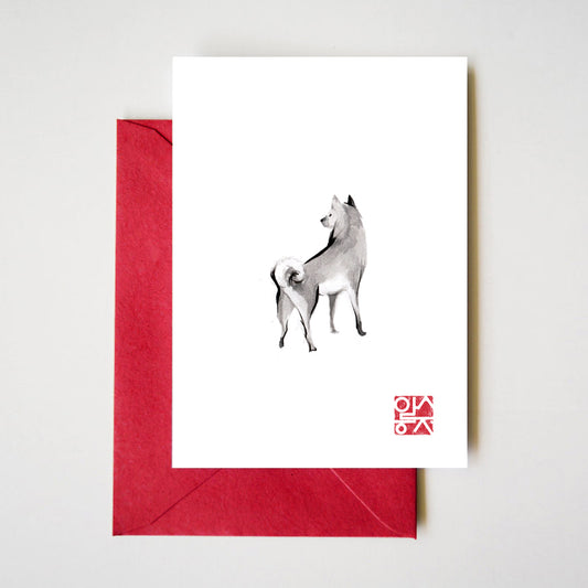 Shiba Inu Art Greeting Card